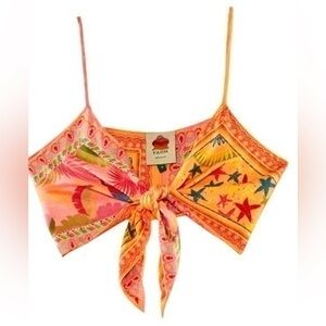 Farm Rio Mixed Scarves Top